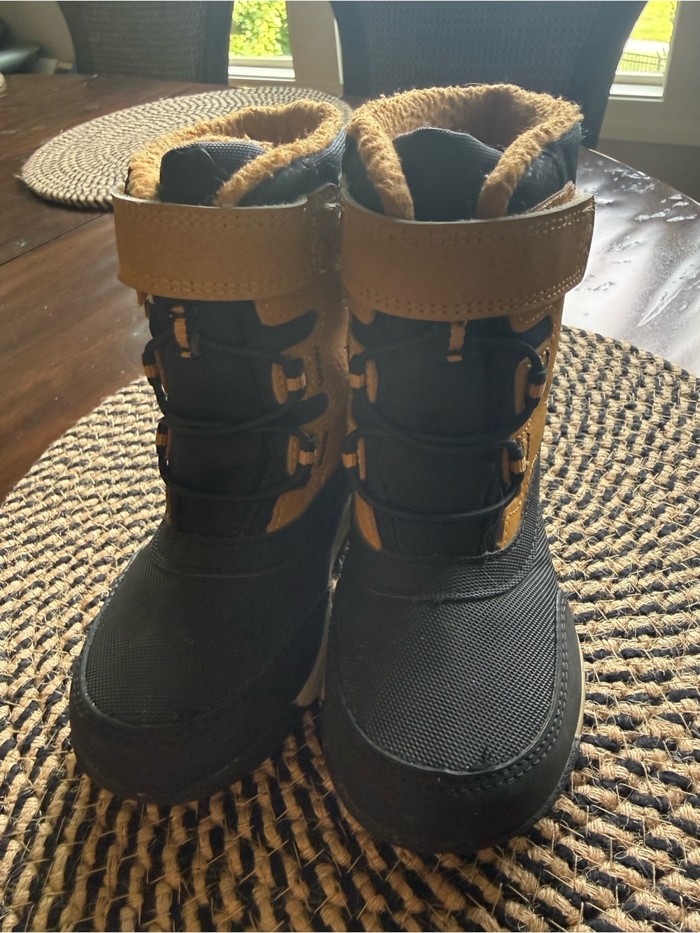 Merrell Kids Black and Tan Waterproof Winter Boots